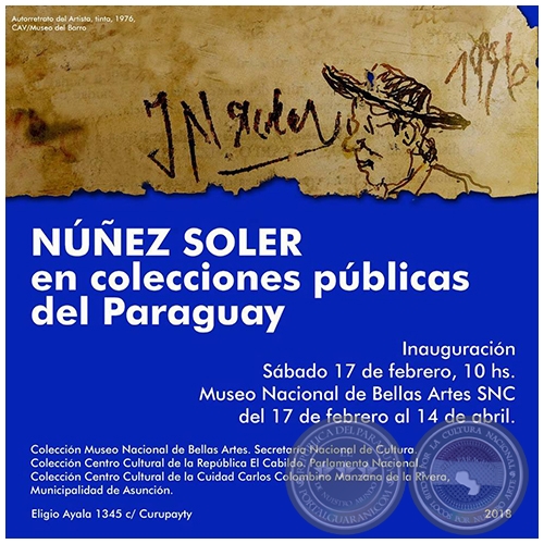Muestra Núñez Soler en Colecciones Públicas del Paraguay se habilita en Museo de Bellas Artes - Sábado, 17 de febrero de 2018